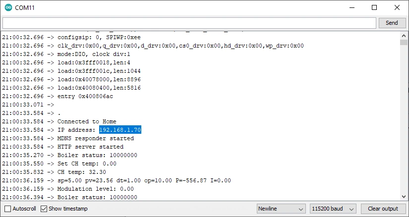 ESP32 Wi-Fi OpenTherm Thermostat Output